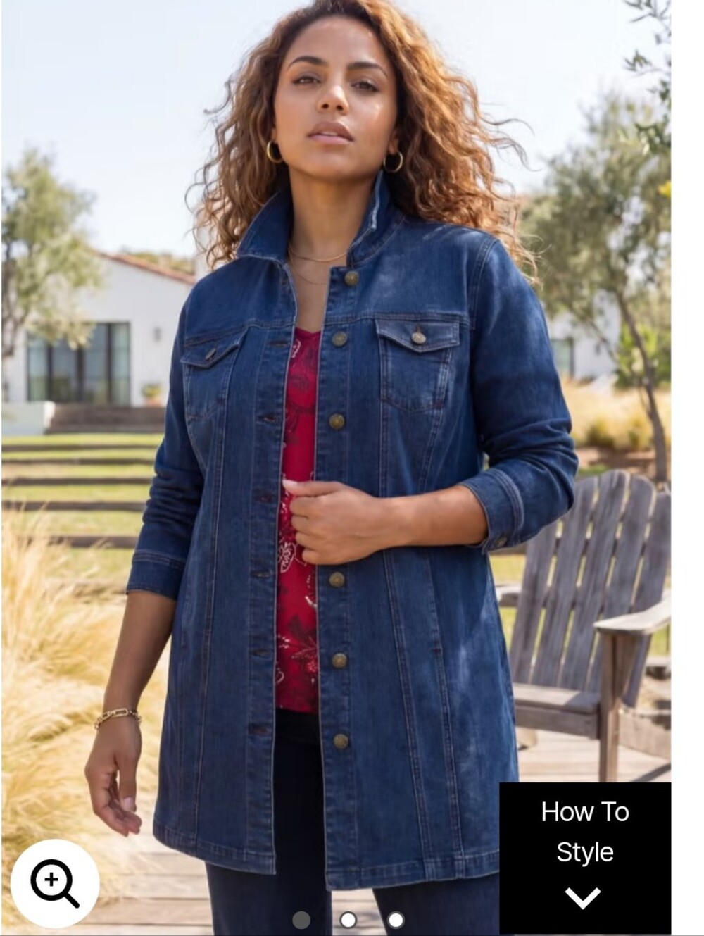 NorthStyle Dark Blue Denim Longline Jean Jacket